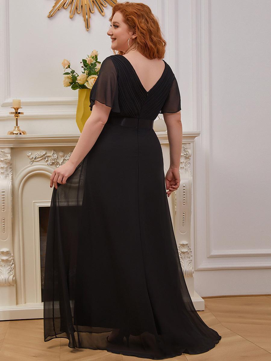 ever MONICA|Abito da matrimonio invitata fluido elegante in mussola a vita alta