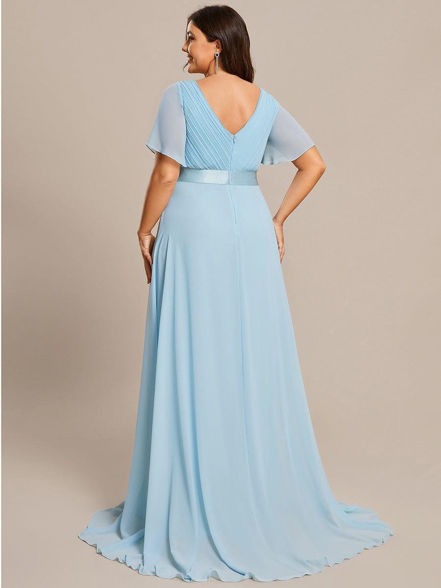 ever MONICA|Abito da matrimonio invitata fluido elegante in mussola a vita alta