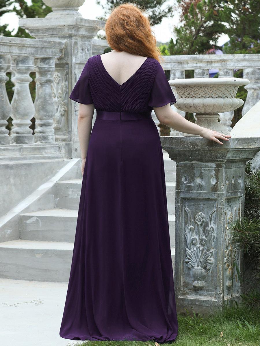 ever MONICA|Abito da matrimonio invitata fluido elegante in mussola a vita alta