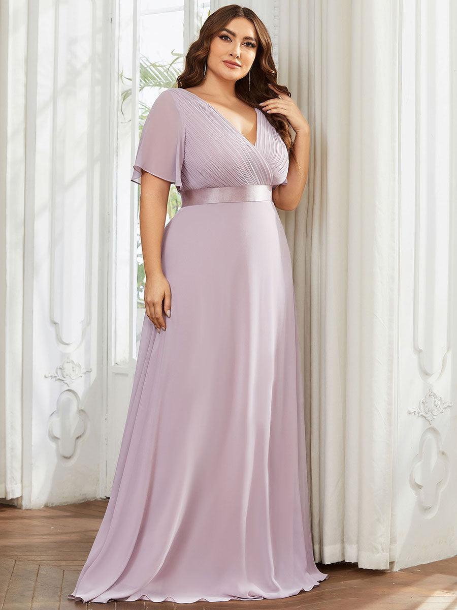 ever MONICA|Abito da matrimonio invitata fluido elegante in mussola a vita alta