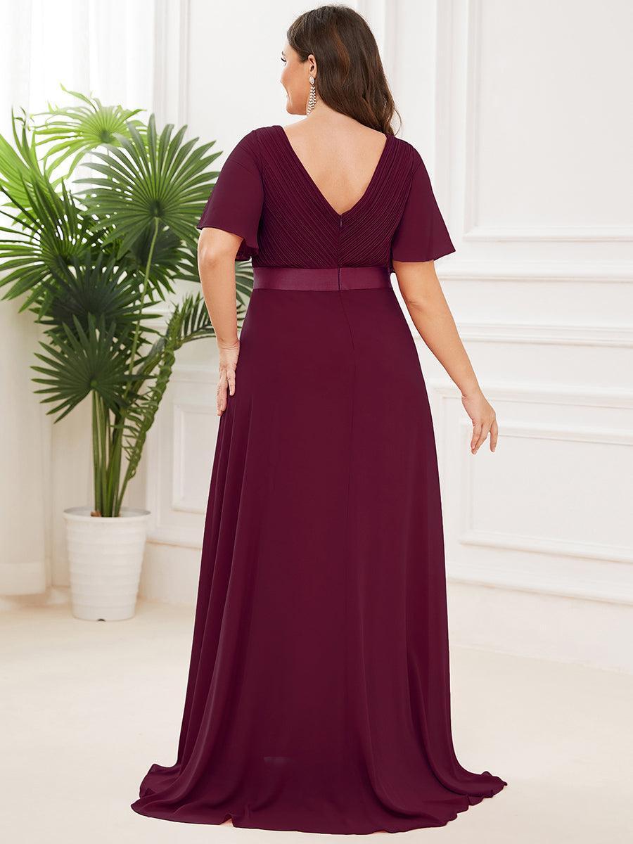 ever MONICA|Abito da matrimonio invitata fluido elegante in mussola a vita alta