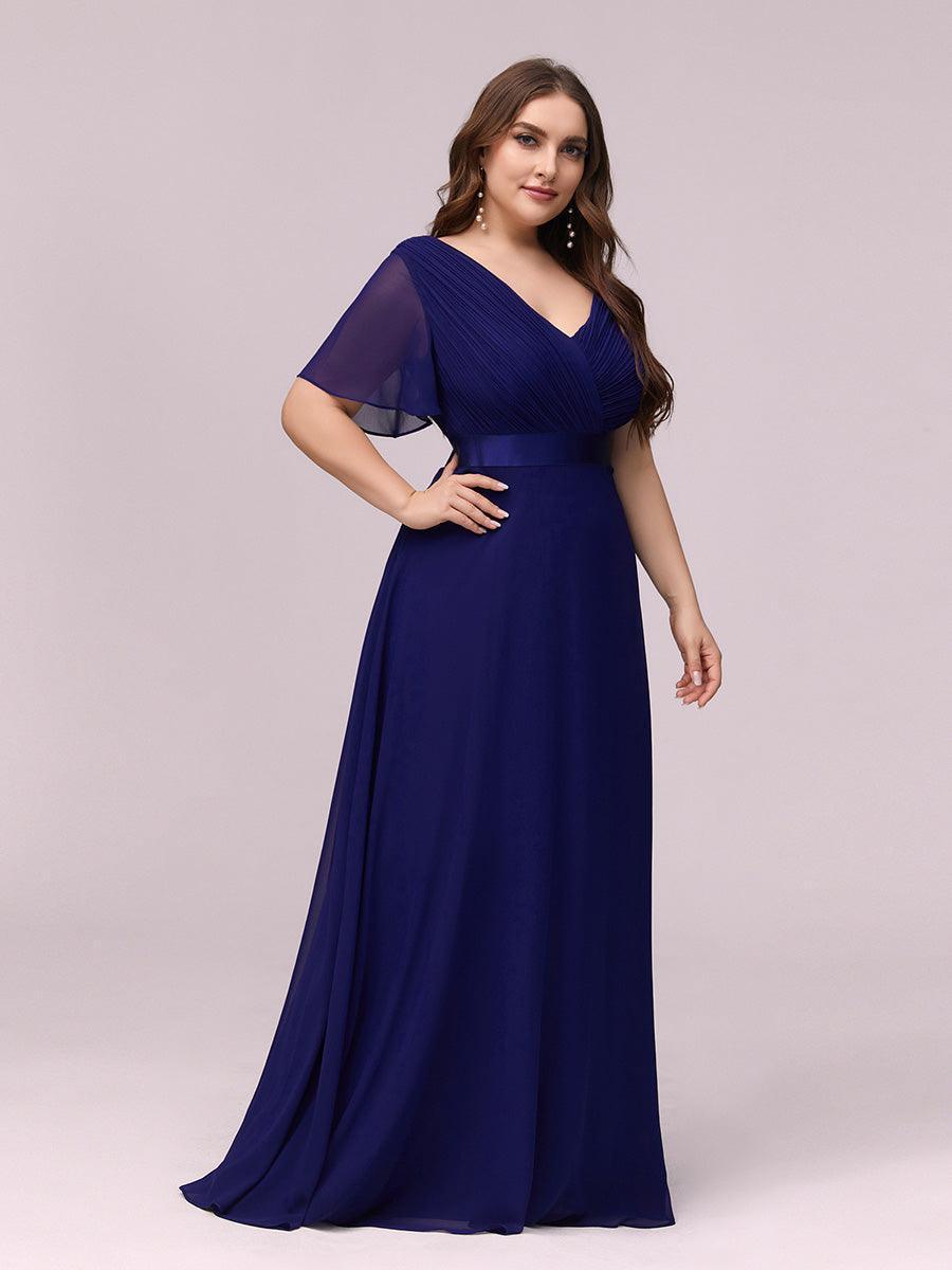 ever MONICA|Abito da matrimonio invitata fluido elegante in mussola a vita alta