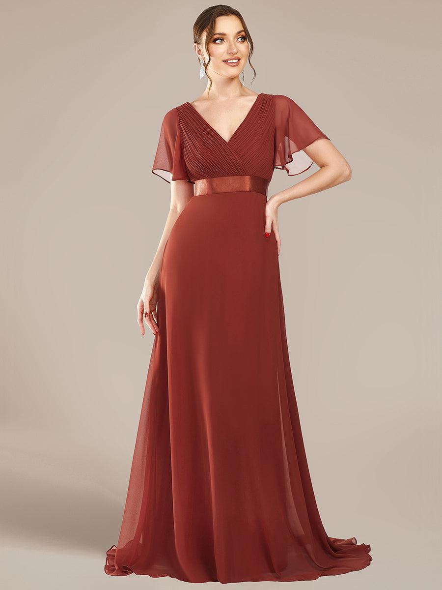 ever MONICA|Abito da matrimonio invitata fluido elegante in mussola a vita alta