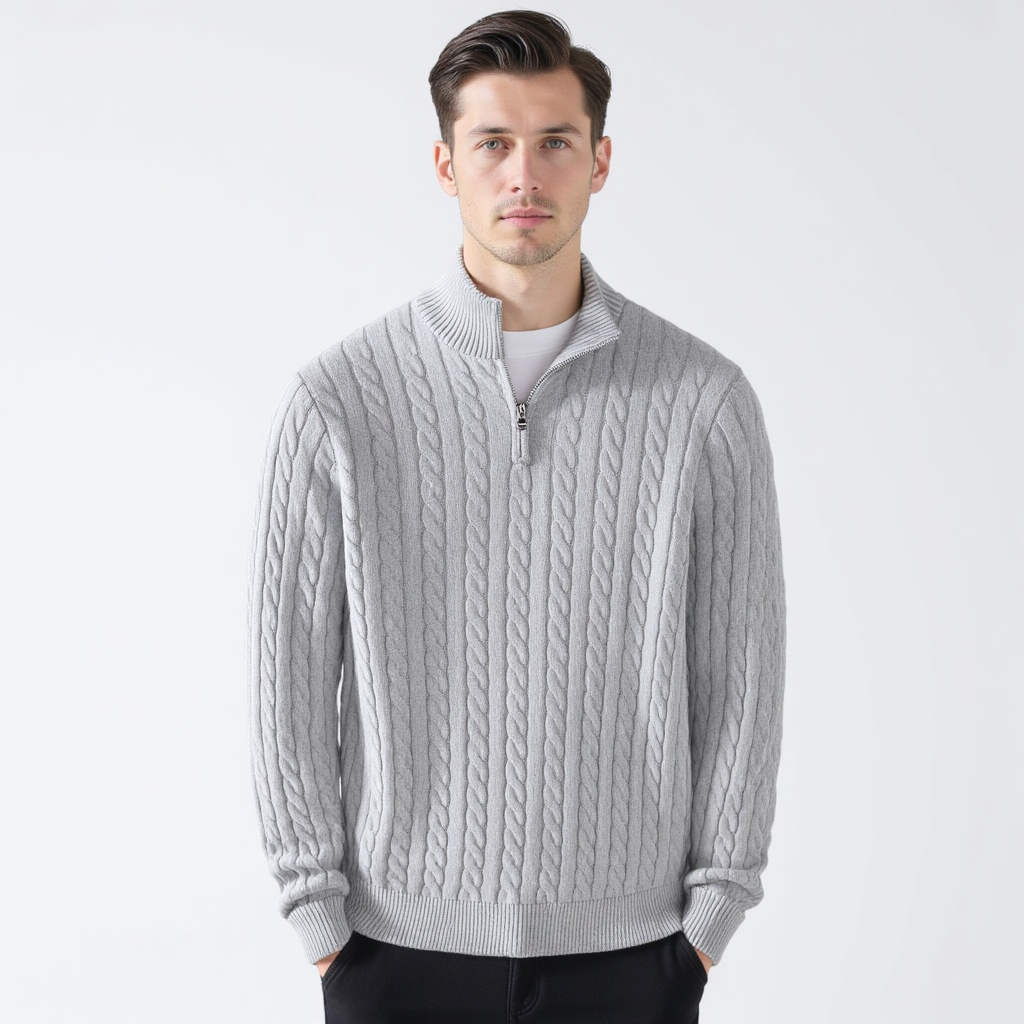 Giuseppe™ - Pullover di lusso in maglia con zip