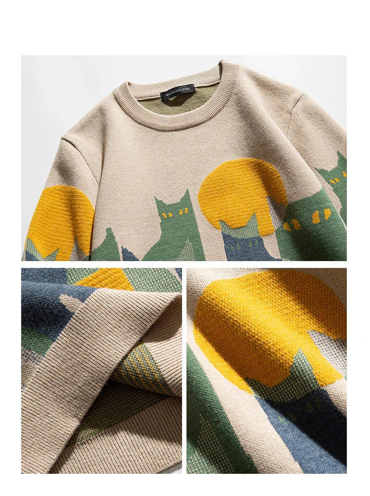 Maglione™ | Gatto al chiaro di luna