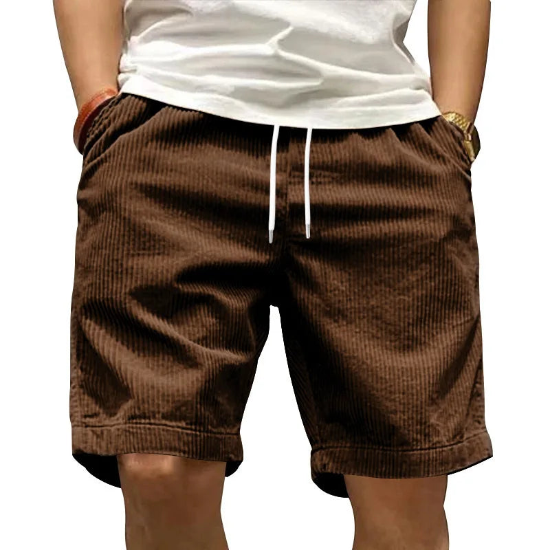 Steve | Pantaloni Corti Estivi in Velluto a Coste Classico