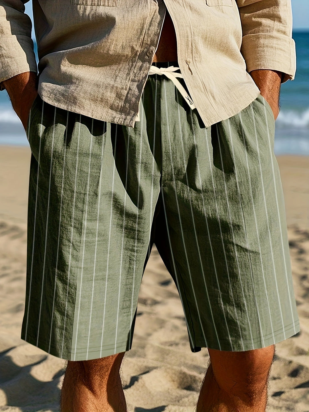 Stanley | Pantaloni da Spiaggia a Righe Relaxati