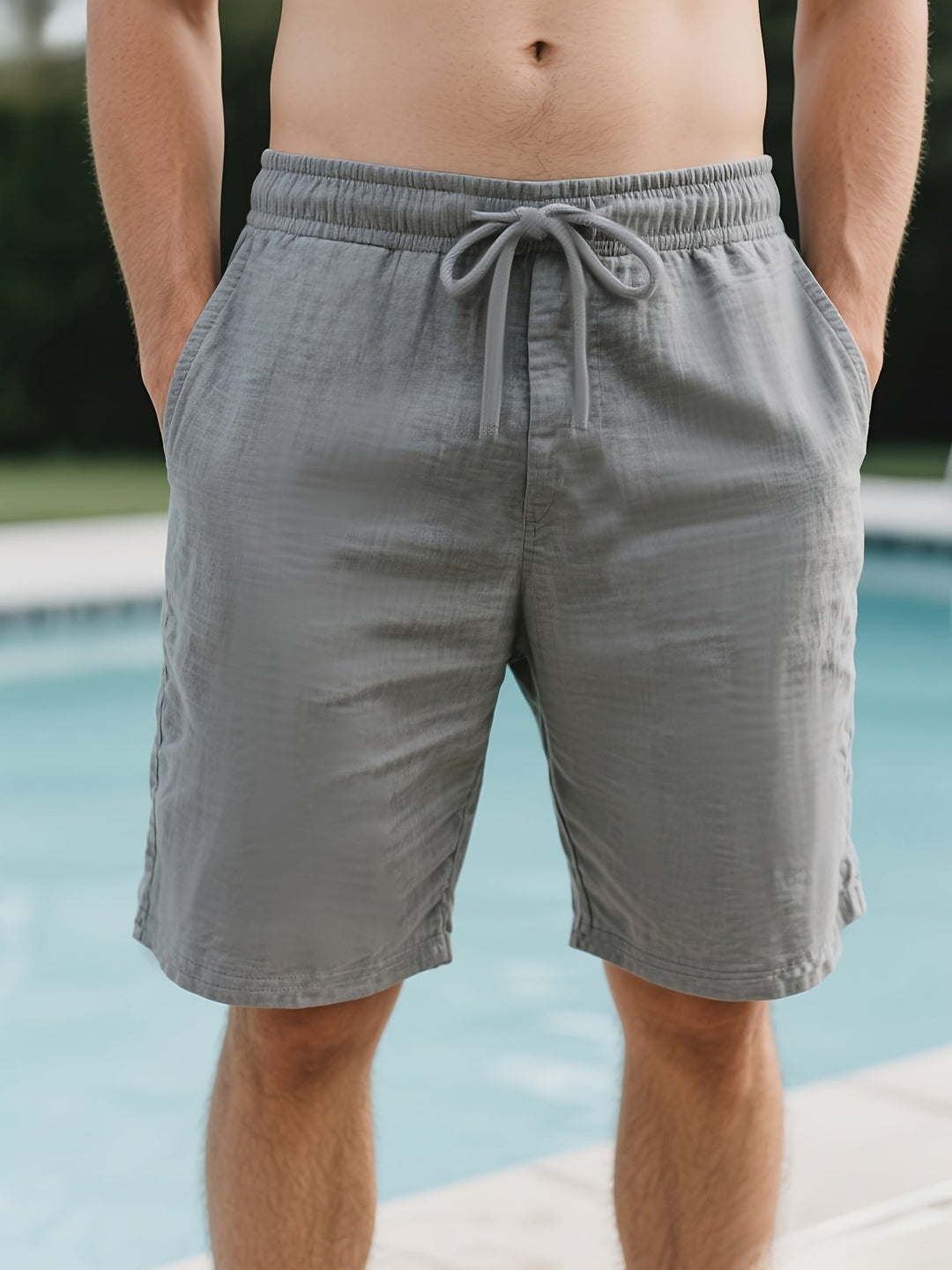 Henry | Pantaloni Corti Leggeri in Mistura di Lino