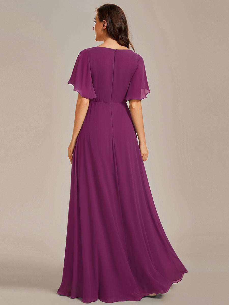 ever IVYROSE|Abito da sera elegante in chiffon di seta con maniche fluttuanti