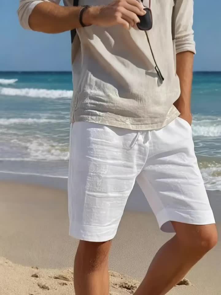 Colin | Pantaloni Corti in Lino per Spiaggia