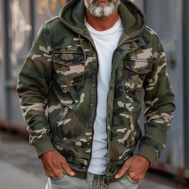 Fabian™ - Giacca Cargo Camouflage da Uomo - Con Cappuccio e Design a Multi-Tasche