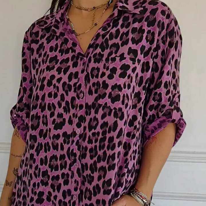 Carmila | Blusa Elegante con Stampa Animalier